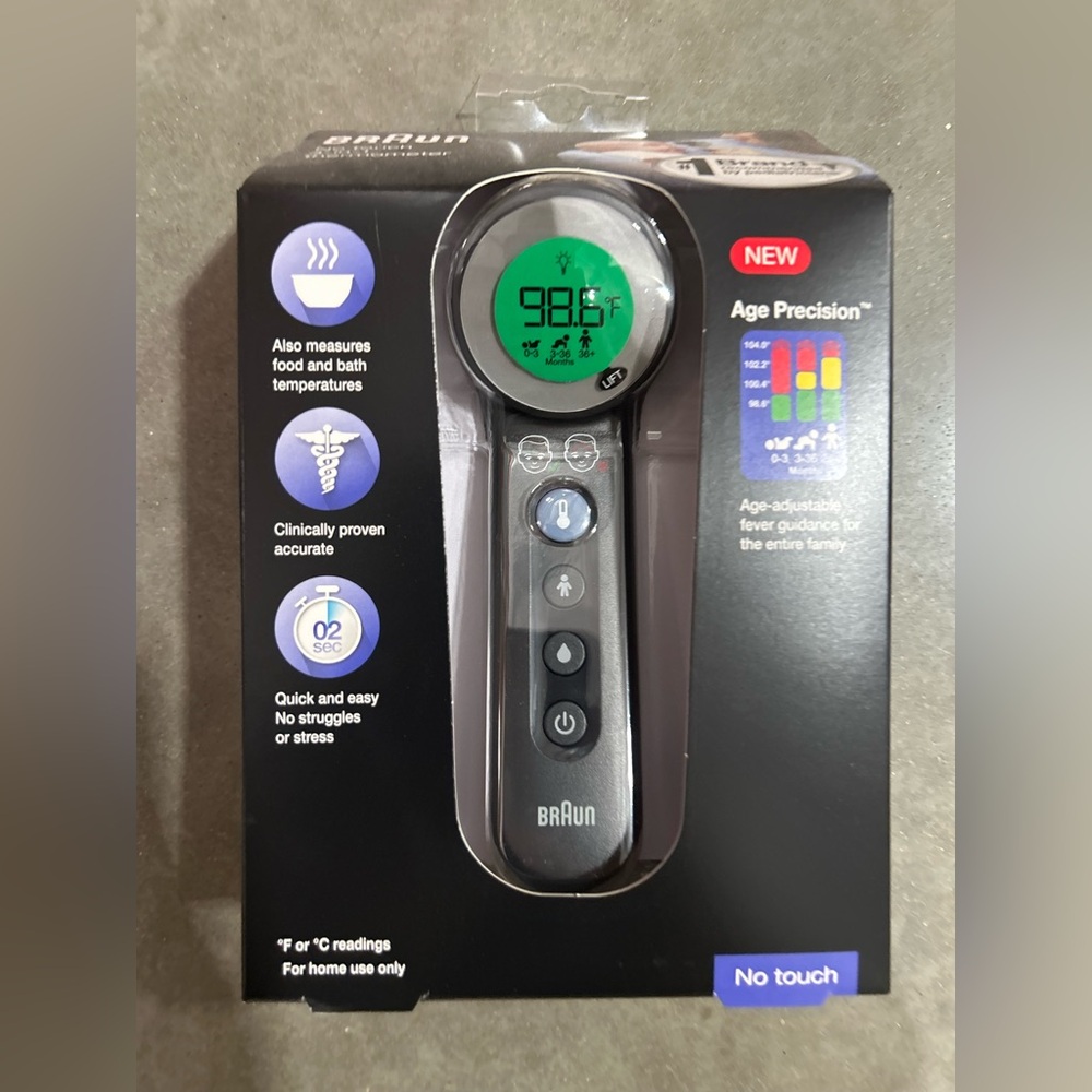 Braun 7 Non-Contact 3-in-1 Thermometer new in box